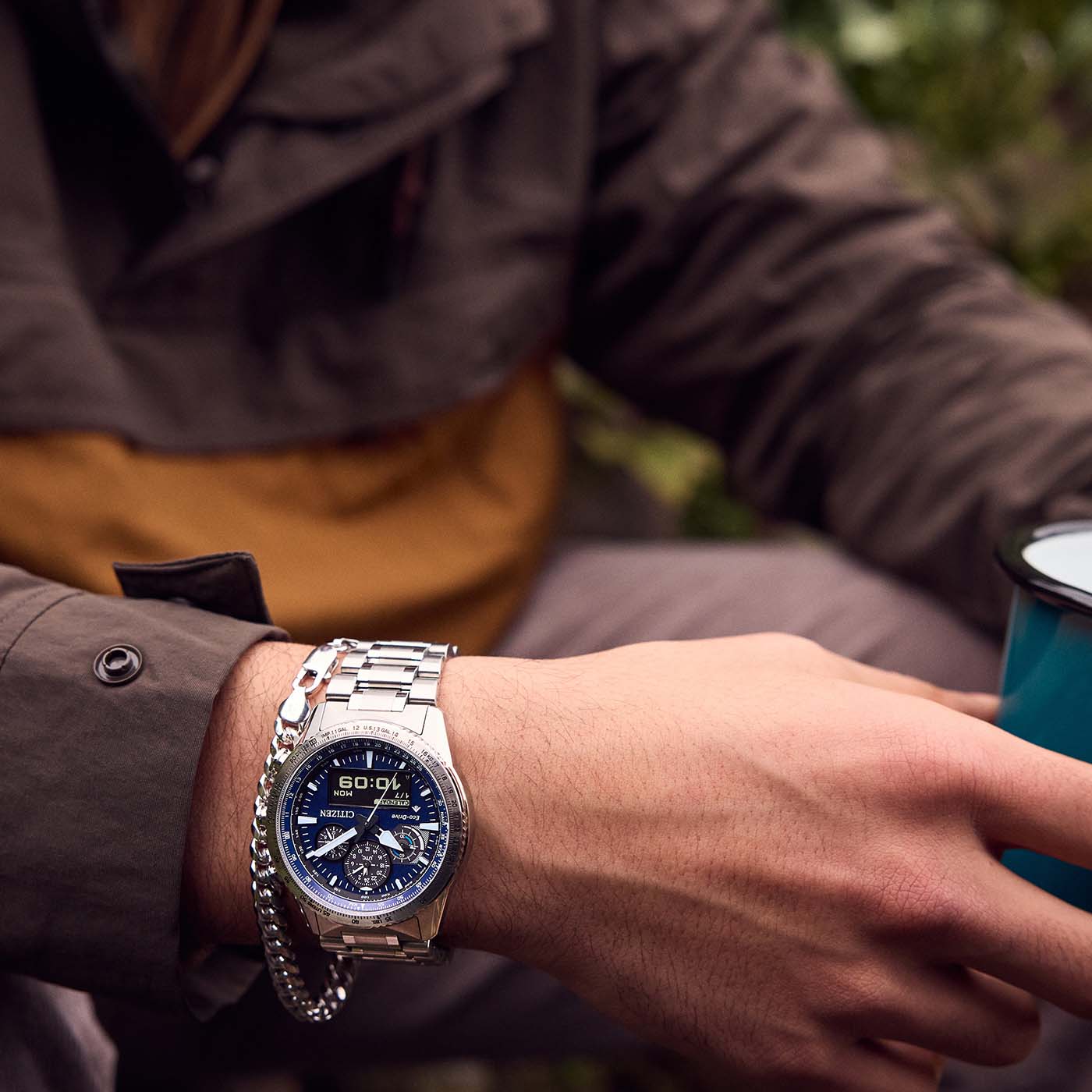 orologio citizen promaster sky jv2000-51l chrono blu