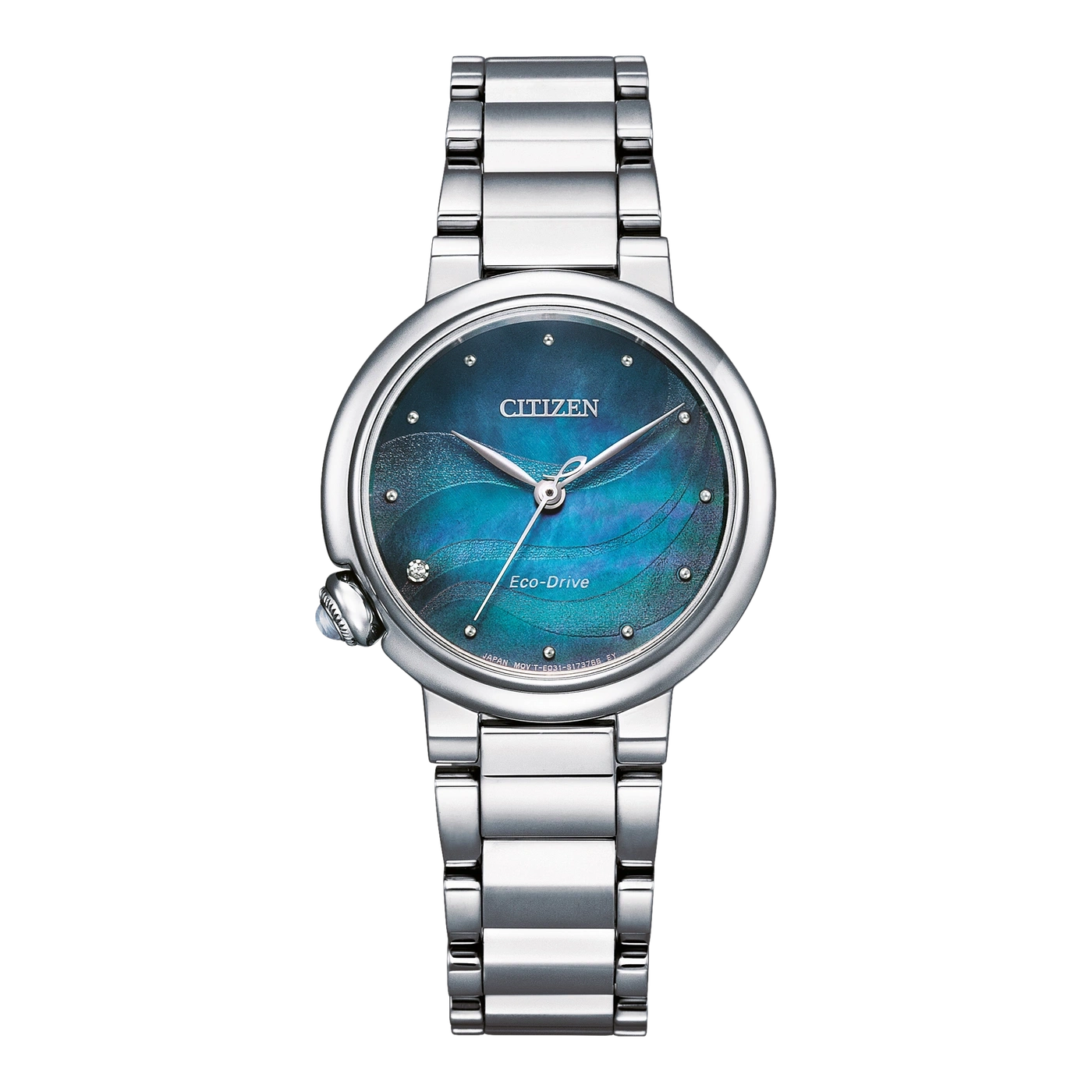 EM0910-80N Female Stainless steel Mother of Pearl green ø 30mm