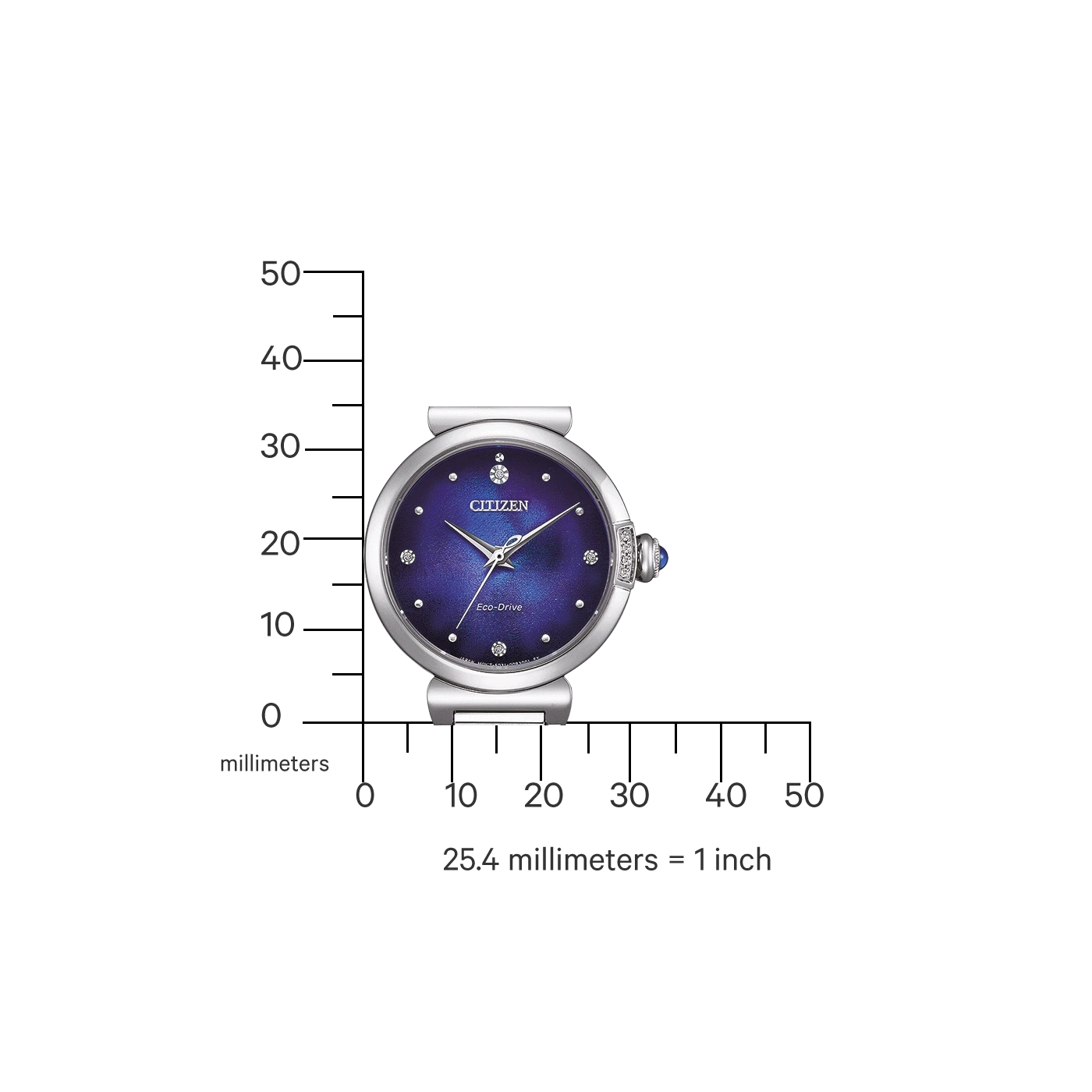 EM1060-87L Female Stainless steel | blue | ø 29.5mm Citizen Onlineshop