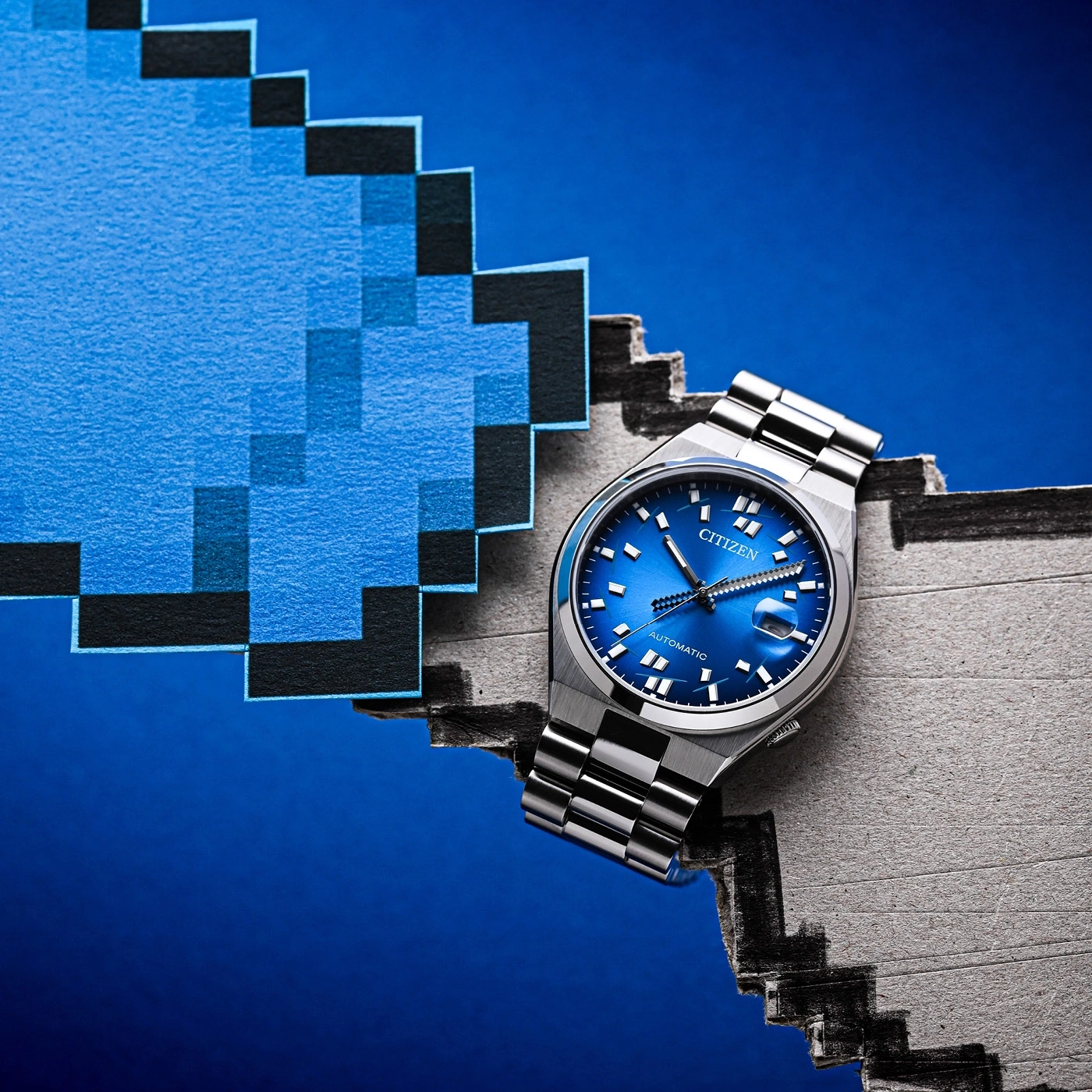 NJ0157-81L Male Stainless steel blue ø 40mm Citizen Onlineshop