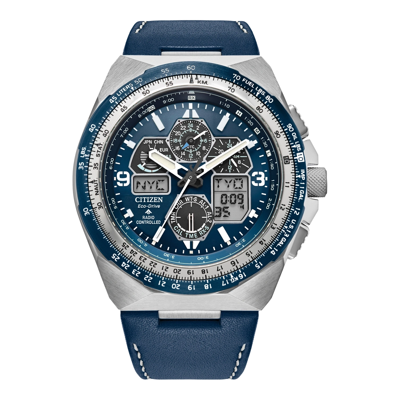 JY8148-08L Male Leather blue ø 45mm