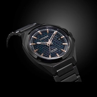 Citizen Series 8 automatic watch, black case and bracelet, blue dial