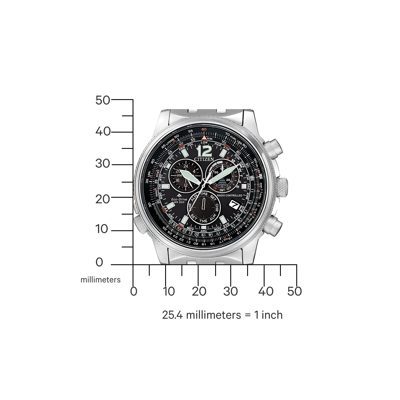 CB5860-86E Male Stainless steel | black | ø 43mm Citizen Onlineshop