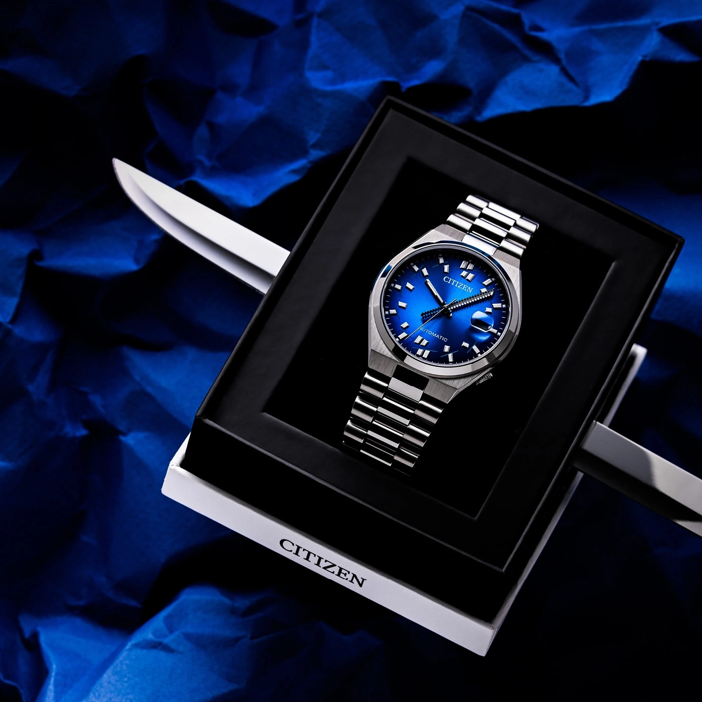 NJ0157-81L Male Stainless steel blue ø 40mm Citizen Onlineshop