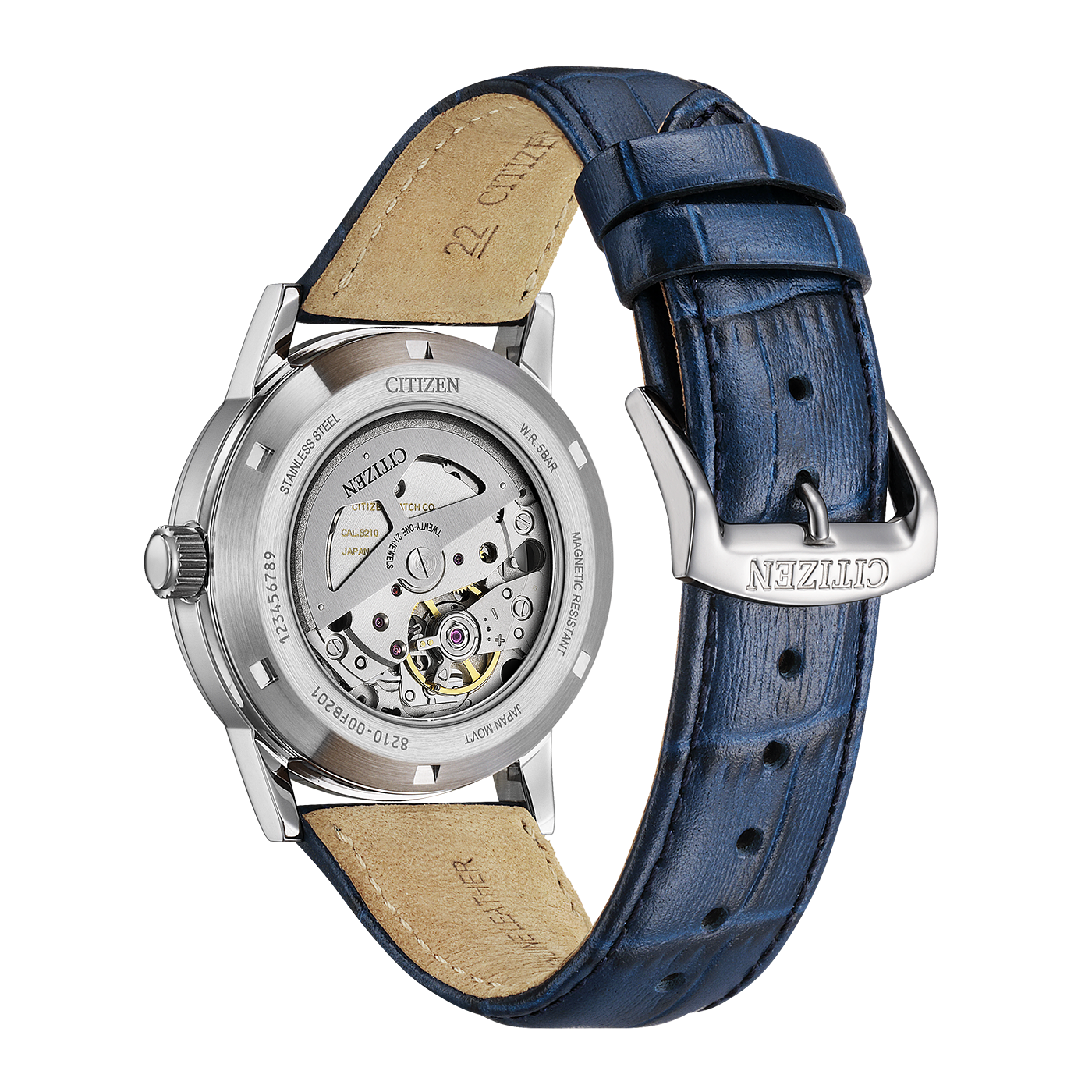 NJ0210-13L Male Leather blue ⌀ 40mm