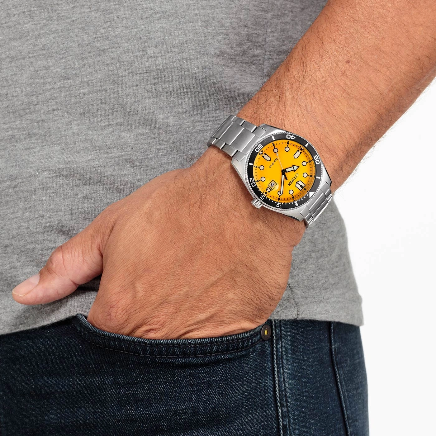 オーニング AW1760-81Z Male Stainless steel yellow ø 43mm Citizen Onlineshop