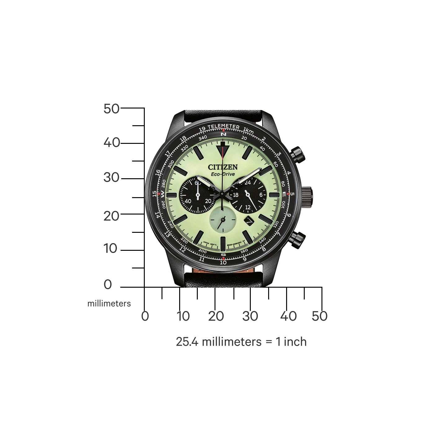 CA4505-21X Male Leather green ø 44mm Citizen Onlineshop