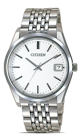 Citizen watch with a white dial and silver bracelet
