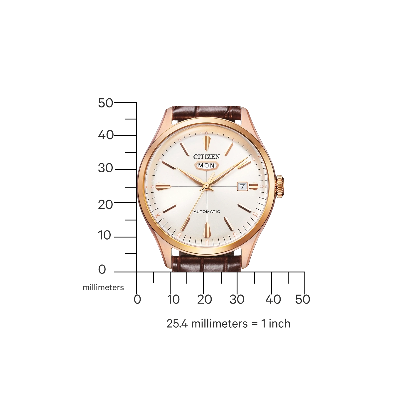 NH8393-05AC Male Leather white ø 40.2mm Citizen Onlineshop