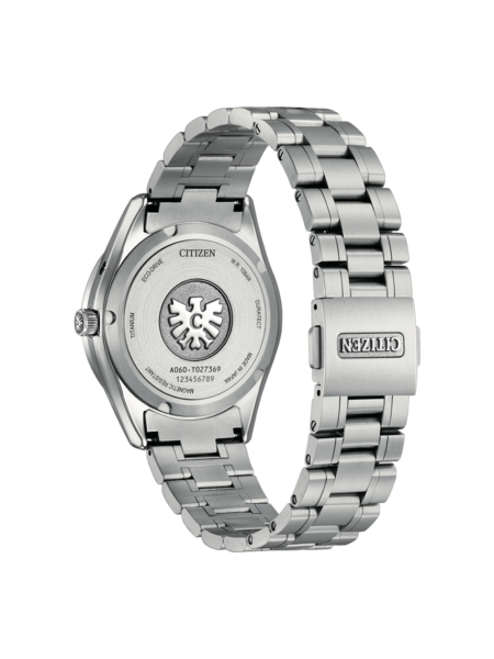 Citizen-Uhrrückseite, Titan, Eco-Drive, wasserdicht, hergestellt in Japan