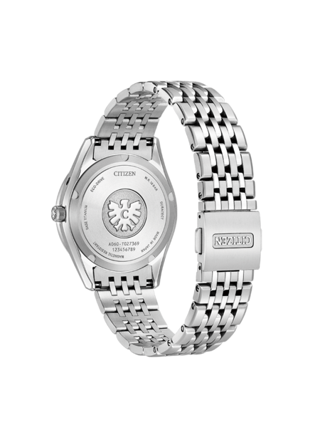 Citizen-Uhrrückseite, Titan, Eco-Drive, japanisch hergestellt, wasserdicht, Armband