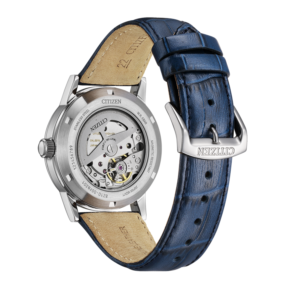 NJ0210-13L Male Leather blue ⌀ 40mm