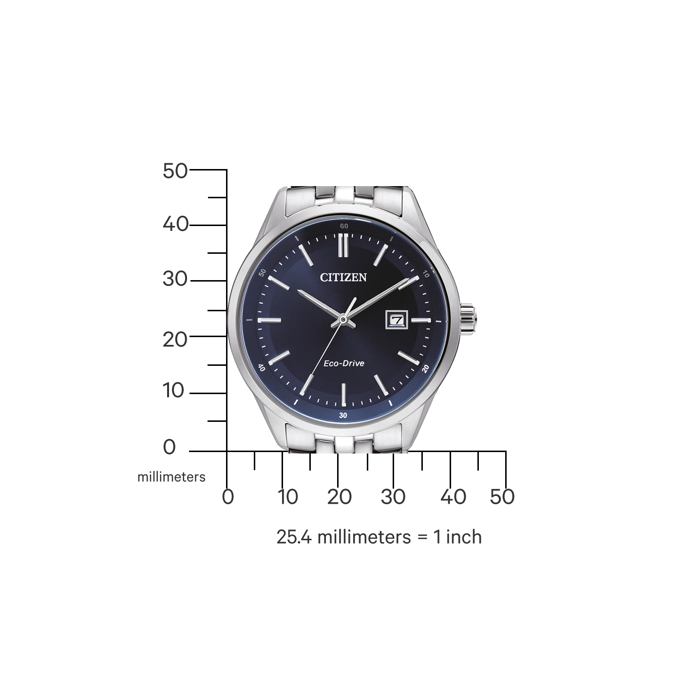 メンコ BM7251-53L Male Stainless steel blue ø 41mm Citizen Onlineshop