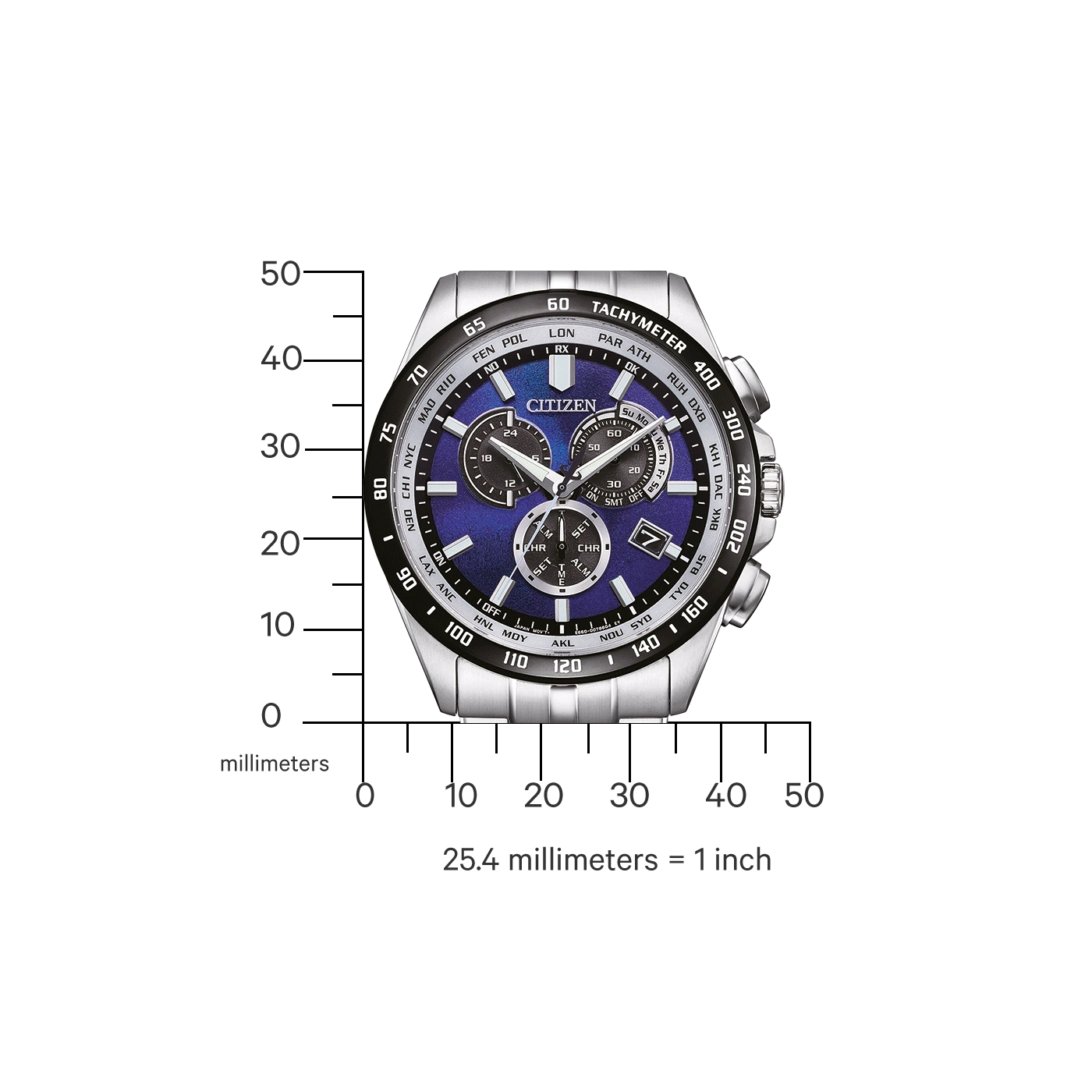 CB5874-81L Male Stainless steel blue ø 43mm Citizen Onlineshop