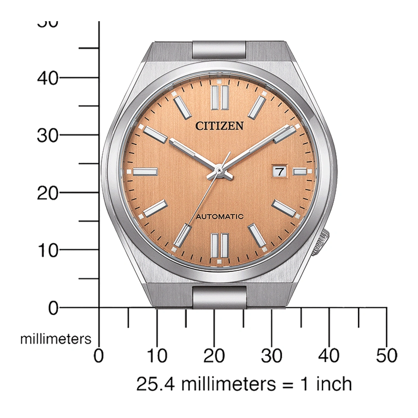 NJ0159-86Z Male Stainless steel Orange ø 40mm Citizen Onlineshop