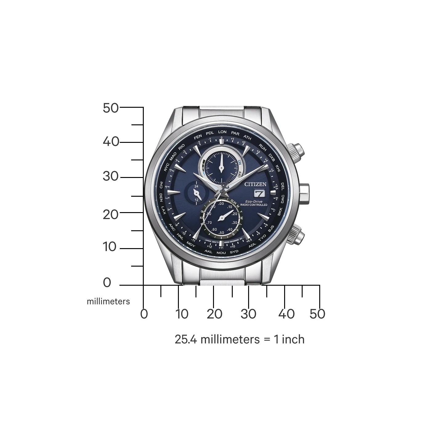 AT8260-85L Male Stainless steel blue ø 43mm Citizen Onlineshop