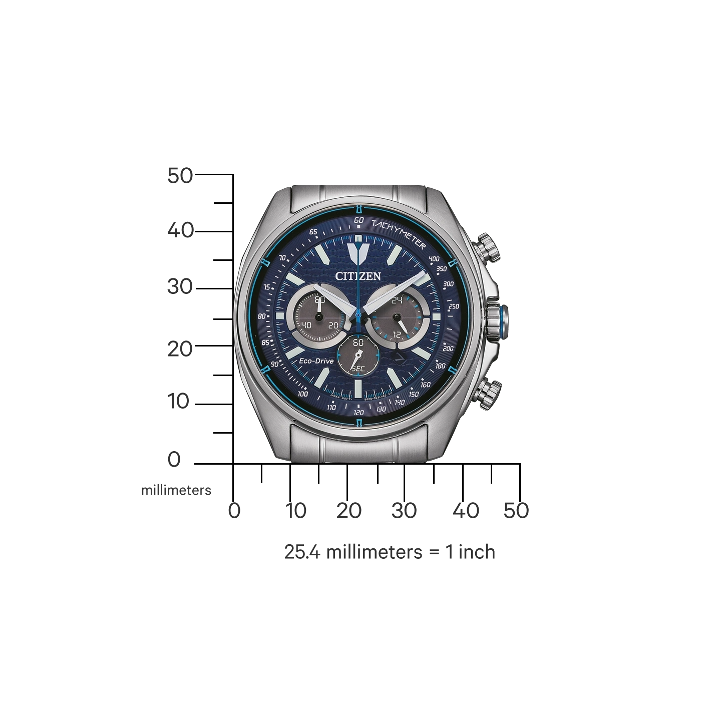 CA4560-81L Male Stainless steel blue ø 44.8mm Citizen Onlineshop