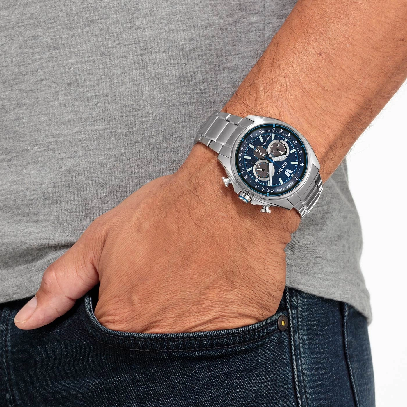 CA4560-81L Male Stainless steel blue ø 44.8mm Citizen Onlineshop