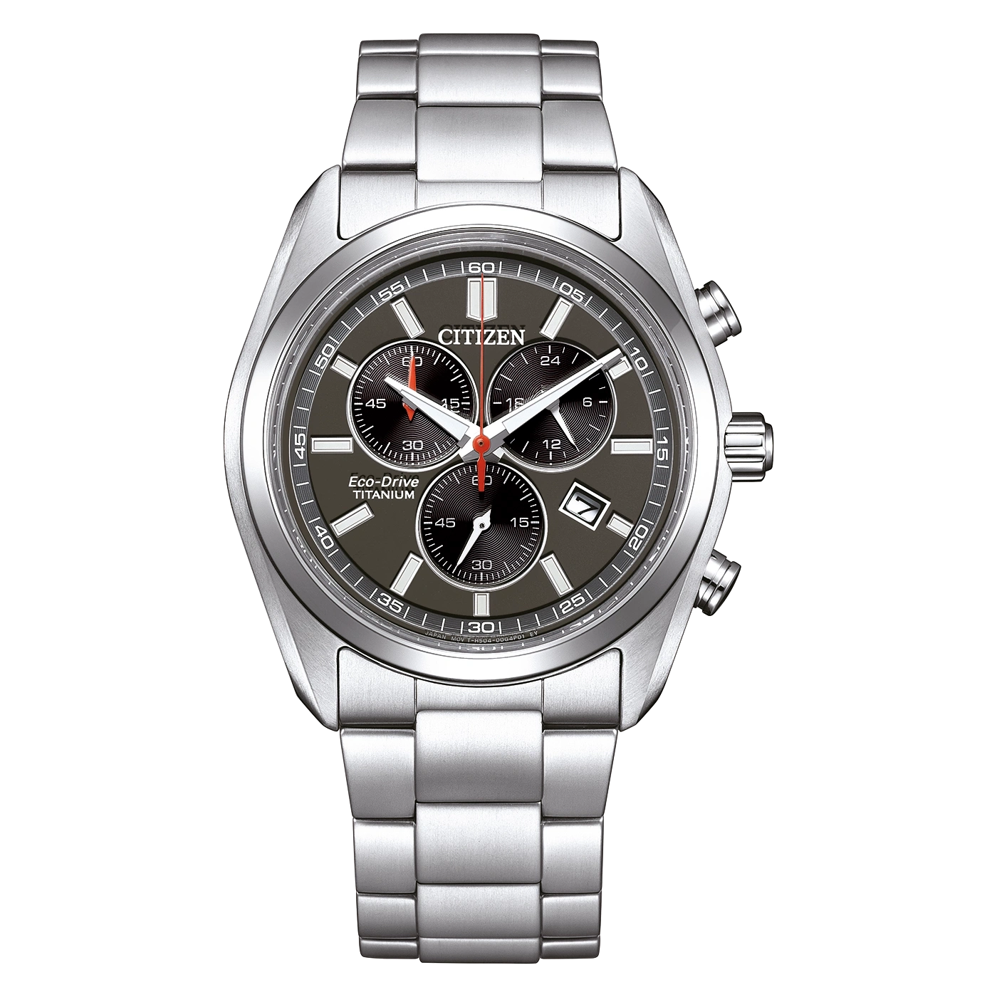 Citizen Eco-Drive Titanium chronograph watch with gray dial