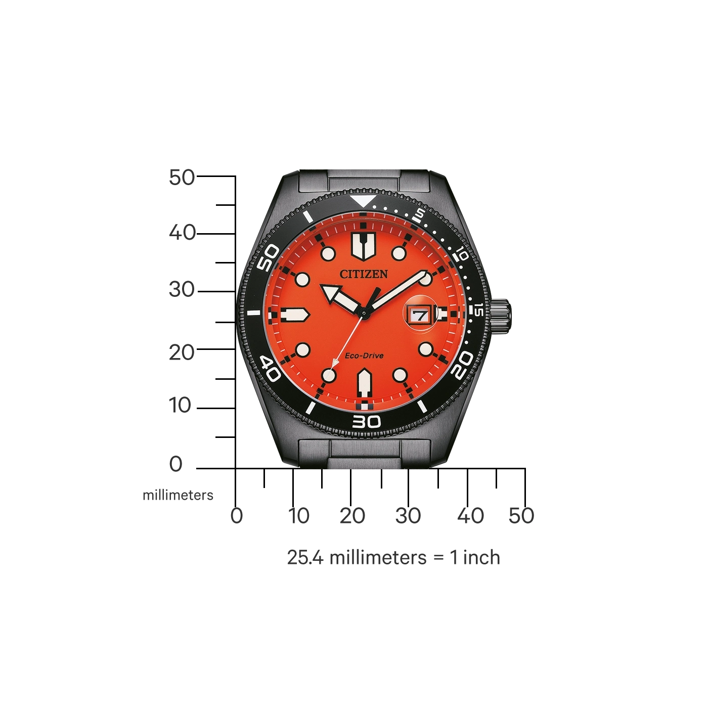 AW1765-88X Male Stainless steel Orange ø 43mm Citizen Onlineshop