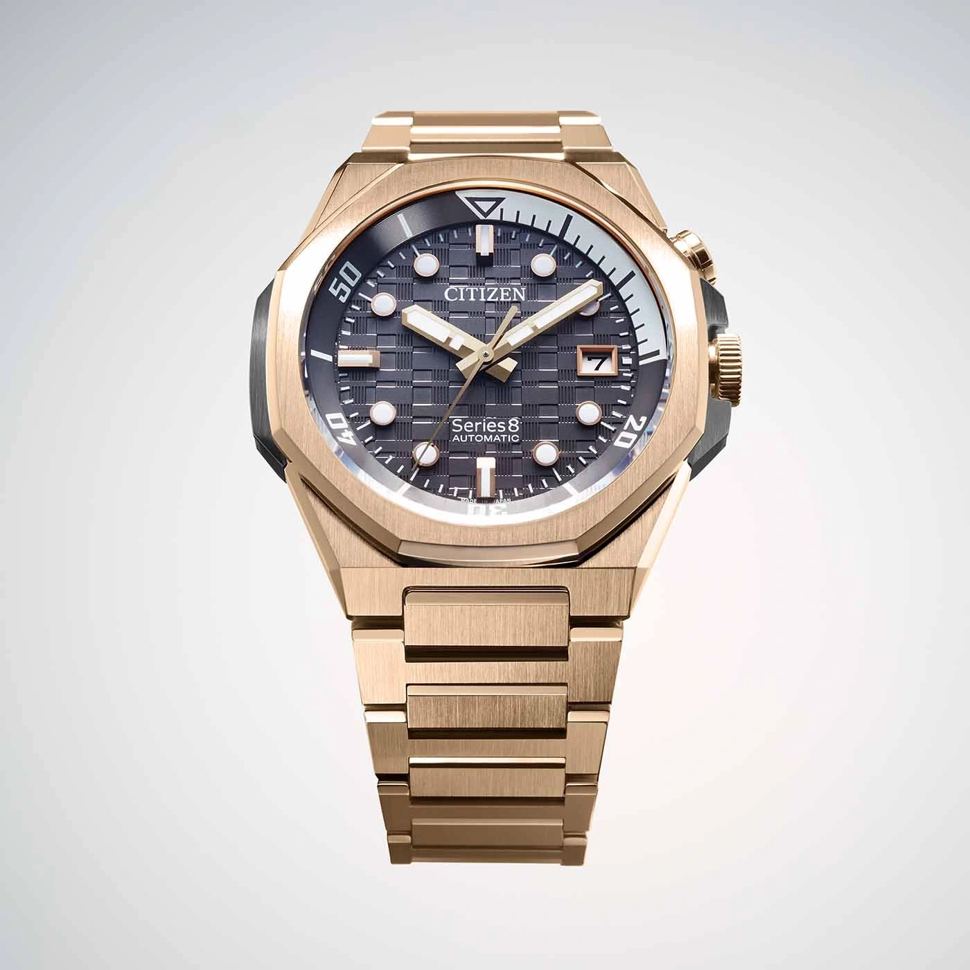 Citizen Series 8 automatic watch with gold case and bracelet