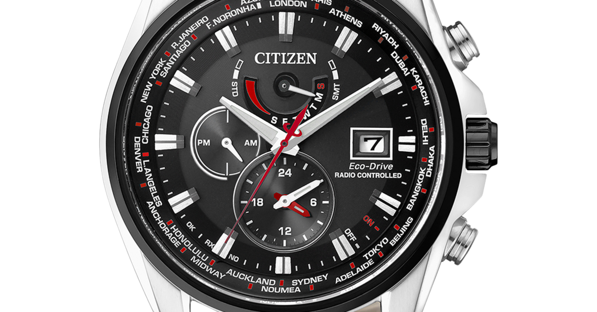 Time Zone Citizen Eco Drive Watch Setup Time Zone Citizen Red