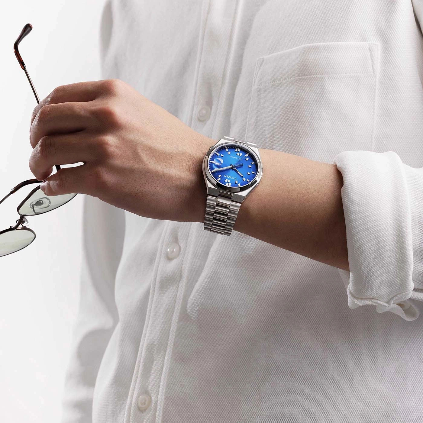 NJ0157-81L Male Stainless steel blue ø 40mm Citizen Onlineshop