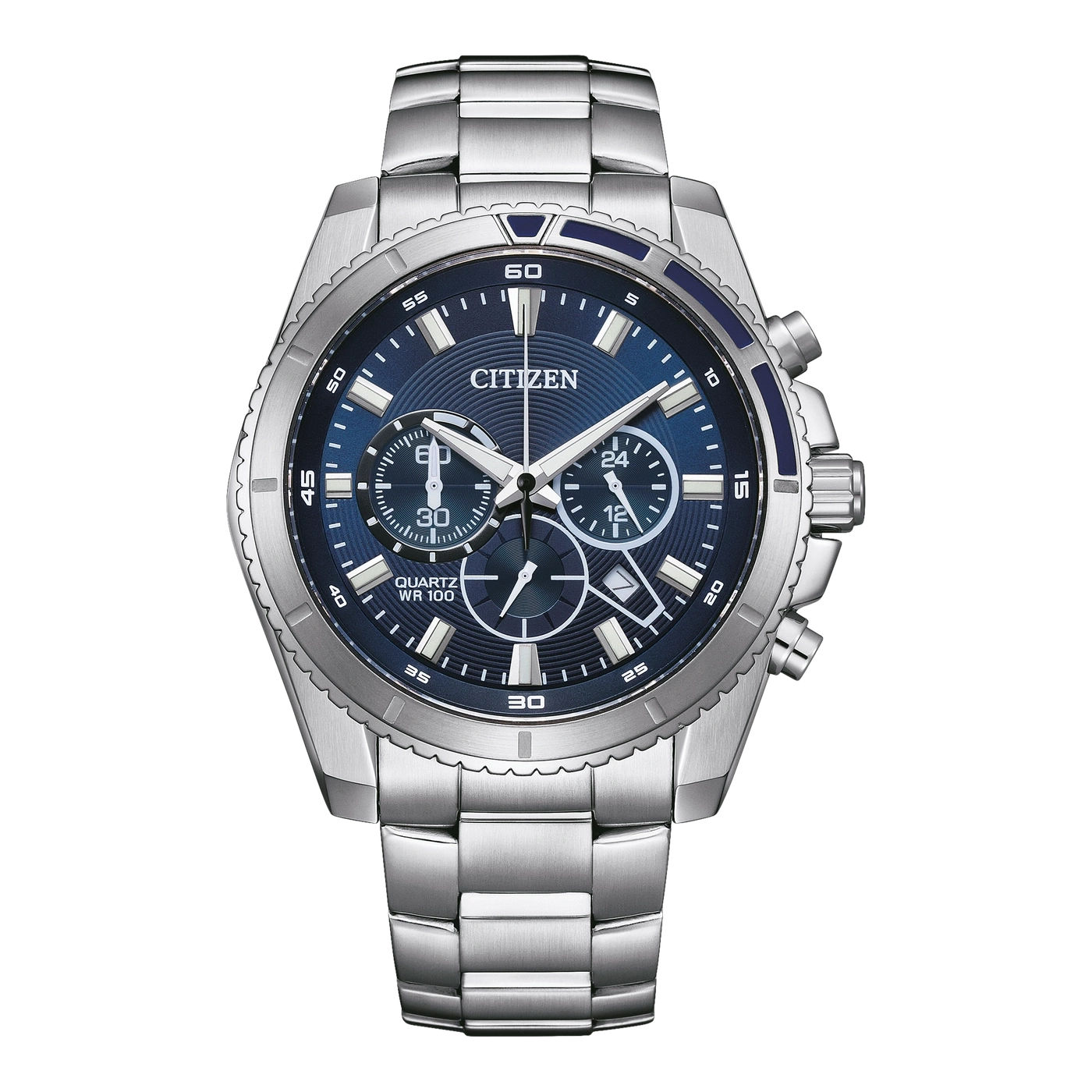 AN8201-57L Male Stainless steel blue ø 44mm