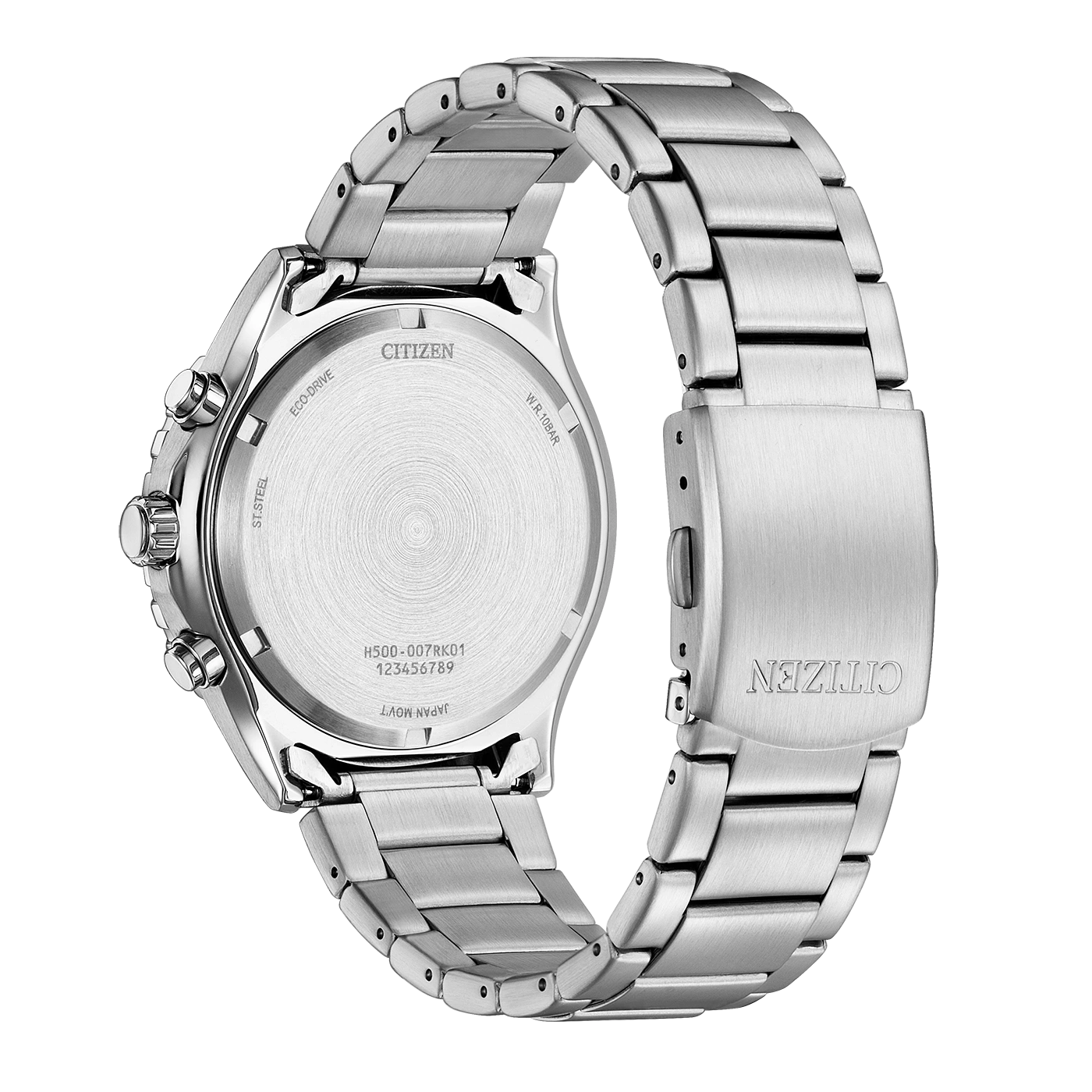Citizen watch, stainless steel, Eco-Drive, W.R. 10BAR, Japan Movt, H500-007RK01