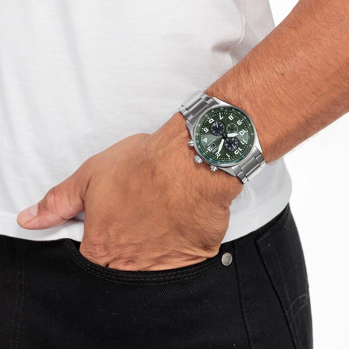 CA0770-72X Male Stainless steel green ø 43mm Citizen Onlineshop