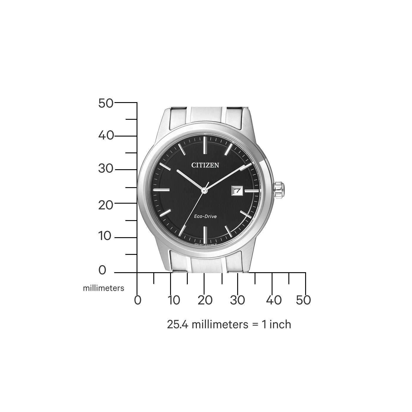 AW1231-58E Male Stainless steel black ø 40mm Citizen Onlineshop